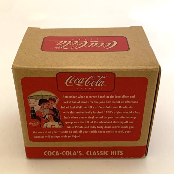 Coca-Cola Boyds Bears Figurine Classic Hits Jukebox 1st Edition Trinket Box Vtg - Picture 12 of 14